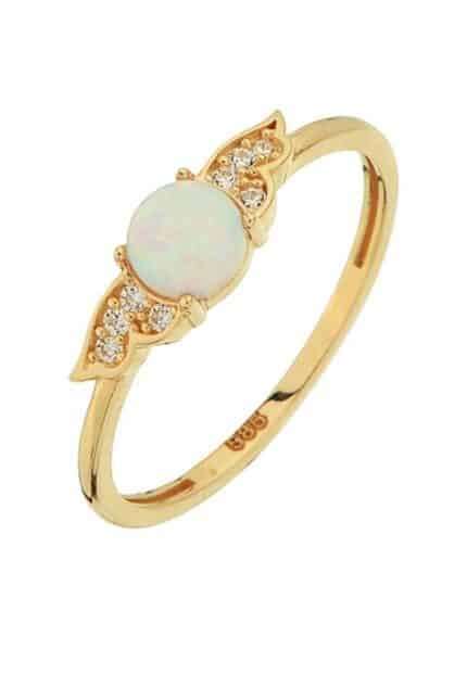 Altın Opal Taşlı Melek Yüzük Enuygunaltın'ın Altın Yüzük/Altın Minimal Yüzük modelleri ve fiyatları olan 14 ayar altın takılarından birisidir.