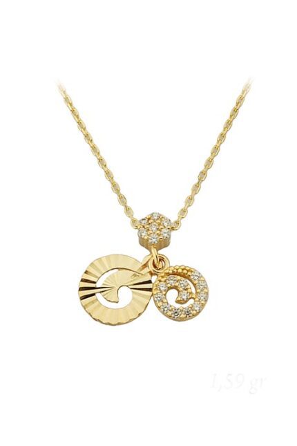 Altın Spiral Kolye Enuygunaltın'ın Altın Kolye modelleri ve fiyatları olan 14 ayar altın takılarından birisidir.