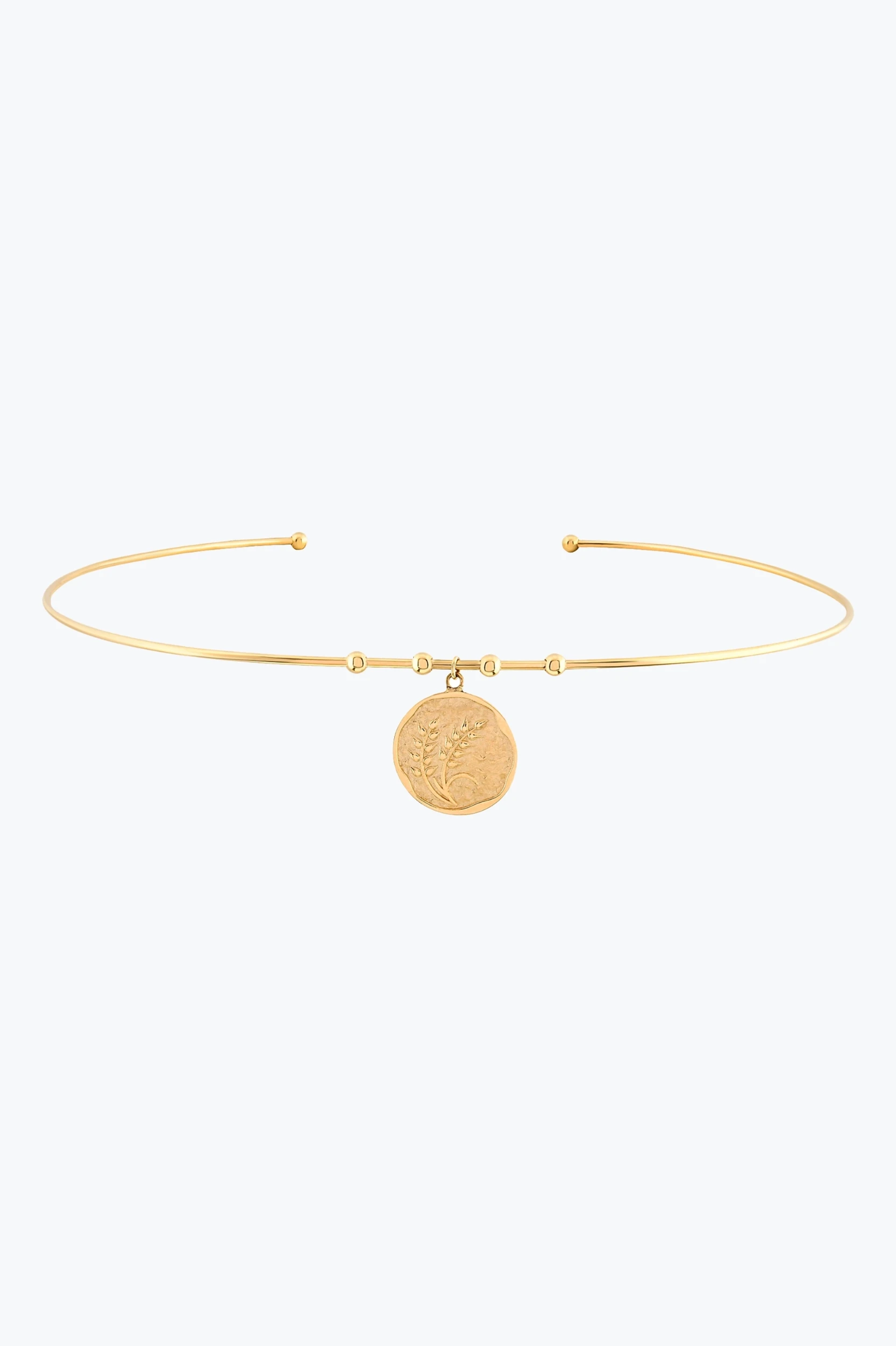Başak Damga Uçlu Tel Choker 1 Başak Damga Uçlu Tel Choker 14 Ayar altın Choker Kolye modelleri ve fiyatlarıdan bir ürünü