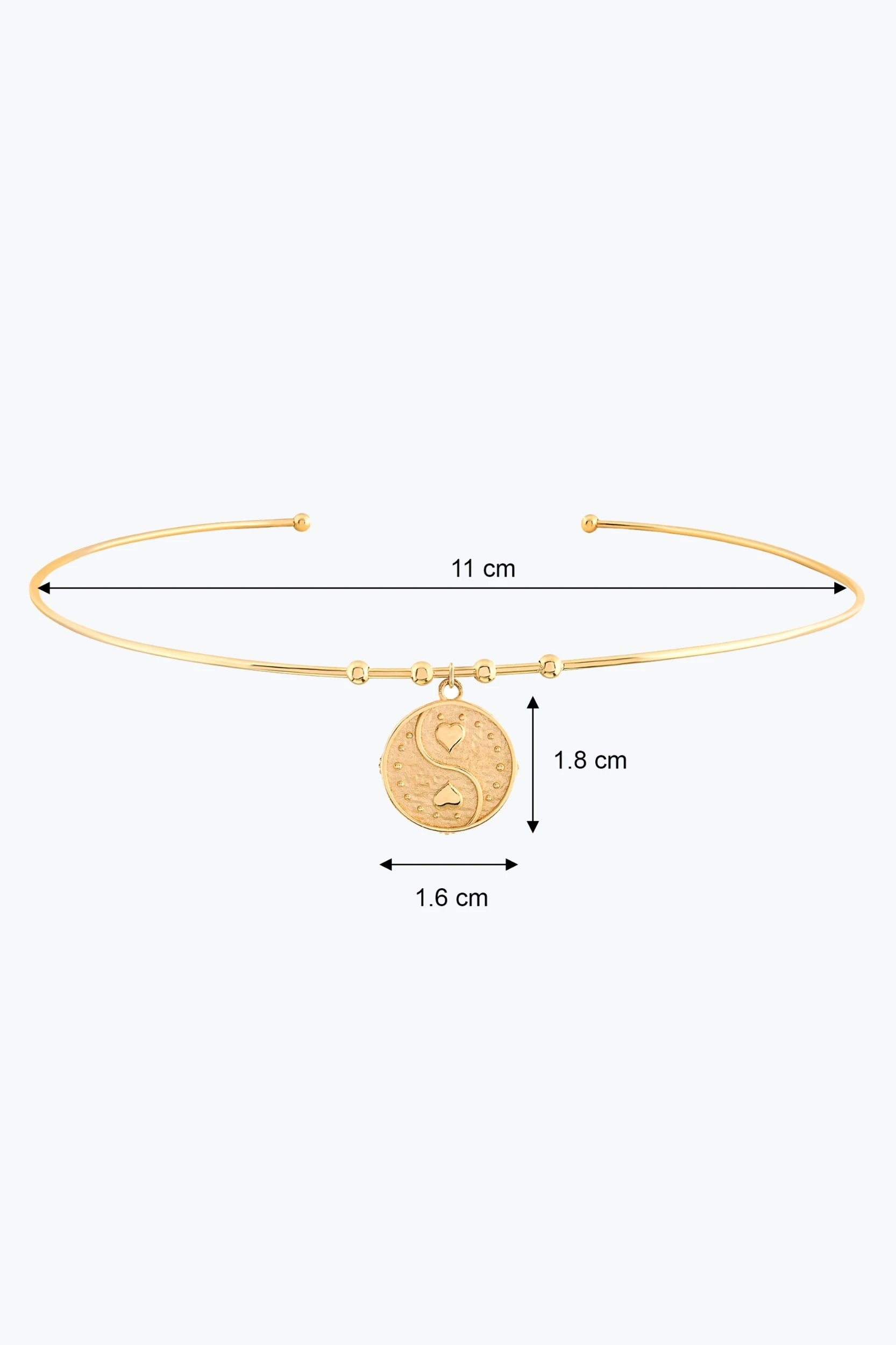 Kalpler Damga Uçlu Tel Choker 4 Kalpler Damga Uçlu Tel Choker 14 Ayar altın Choker Kolye modelleri ve fiyatlarıdan bir ürünü