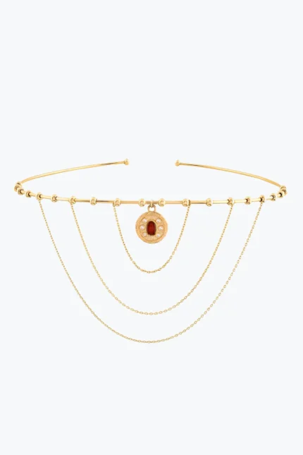 Madalyon Uç Modern Gotik Choker 14 Ayar altın Choker Kolye modelleri ve fiyatlarıdan bir ürünü