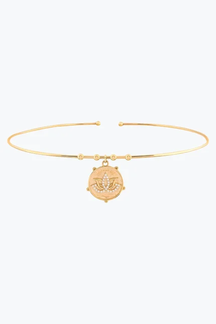 Parıltı Lotus Uç Tel Choker 14 Ayar altın Choker Kolye modelleri ve fiyatlarıdan bir ürünü